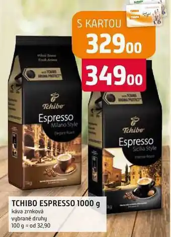 Trefa Tchibo espresso 1000 g káva zrnková nabídka