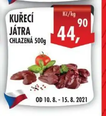 RABBIT řeznictví Kuřecí játra 1kg nabídka