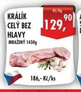 RABBIT řeznictví Králík celý bez hlavy 1kg nabídka