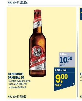 Makro Pivo gambrinus nabídka