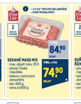 Makro Sekané maso mix nabídka