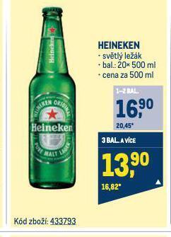 Makro Pivo heineken nabídka
