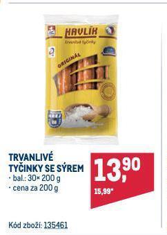 Makro Trvanlivé tyčinky se sýrem nabídka