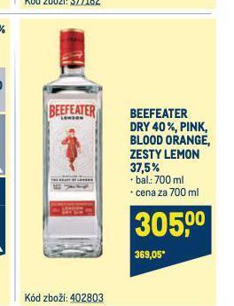 Makro Beefeater gin nabídka
