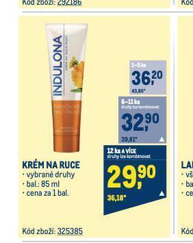 Makro Indulona krém na ruce nabídka