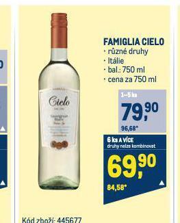 Makro Famiglia cielo nabídka