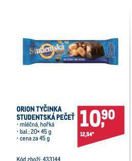 Makro Orion tyčinka studentská pečeť nabídka