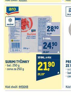 Makro Surimi tyčinky nabídka