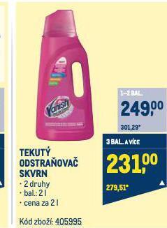 Makro Vanish odstraňovač skvrn nabídka