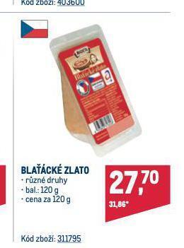 Makro Blaťácké zlato sýr nabídka