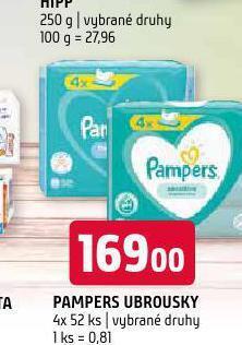 Terno Pampers dětské vlhčené ubrousky nabídka