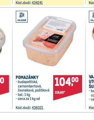 Makro Pomazánky nabídka