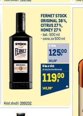 Makro Fernet stock nabídka