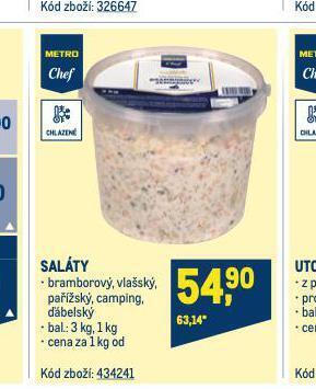 Makro Saláty nabídka