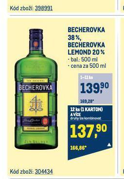 Makro Becherovka nabídka