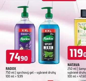 Terno Radox sprchový gel nabídka