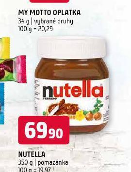 Terno Nutella nabídka