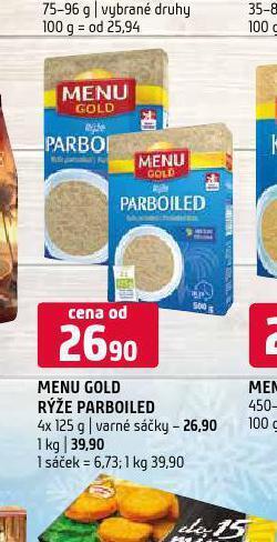 Terno Menu gold rýže parboiled nabídka