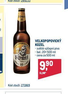 Makro Pivo velkopopovický kozel nabídka