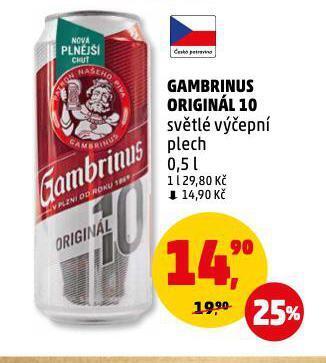 Penny Market Pivo gambrinus nabídka