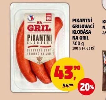 Penny Market Pikantní grilovací klobásy nabídka