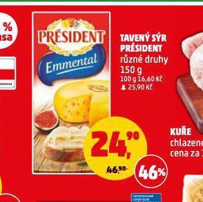 Penny Market Tavený sýr président nabídka