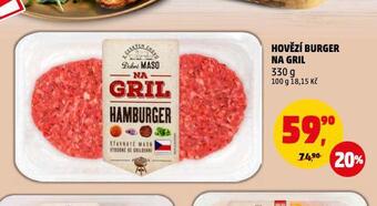 Penny Market Hovězí burger na gril nabídka