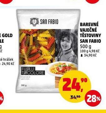 Penny Market Barevné vaječné těstoviny san fabio nabídka