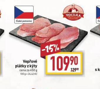 Billa Vepřové plátky z kýty nabídka