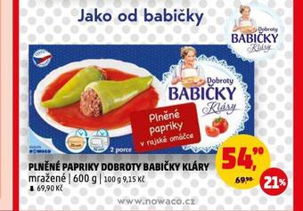 Penny Market Plněné papriky dobroty babičky kláry nabídka