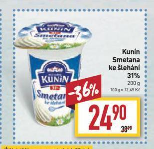 Billa Kunín smetana ke šlehání nabídka