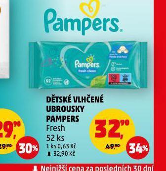 Penny Market Pampers dětské vlhčené ubrousky nabídka