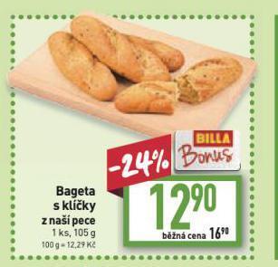 Billa Bageta s klíčky nabídka