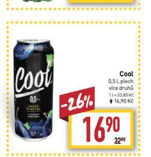 Billa Cool nealkoholické pivo nabídka