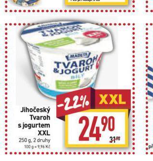 Billa Jihočeský tvaroh s jogurtem nabídka