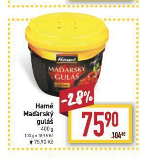 Billa Hamé maďarský guláš nabídka