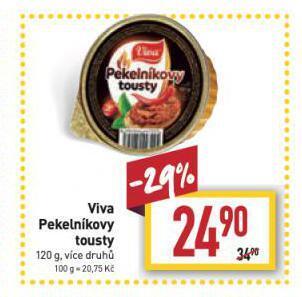 Billa Viva pekelníkovy tousty nabídka