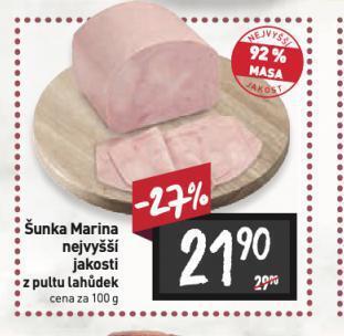 Billa Šunka marina nabídka