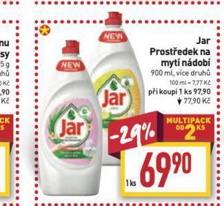 Billa Jar prostředek na nádobí nabídka