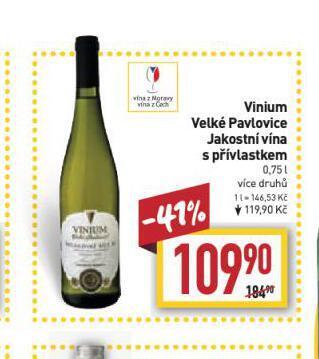 Billa Vinium velké pavlovice nabídka