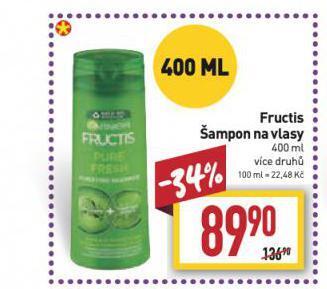 Billa Fructis šampon nabídka