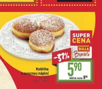 Billa Kobliha s ovocnou náplní a s povidly nabídka
