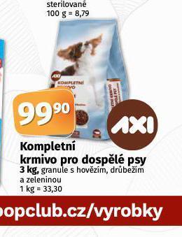 Coop Axi kompletní krmivo pro dospělé psy nabídka