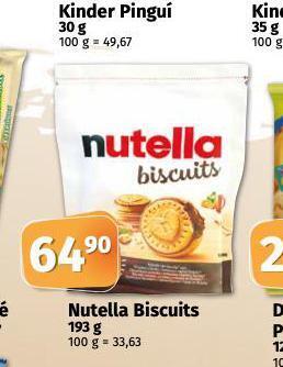 Coop Nutella biscuits nabídka