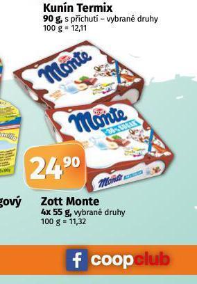 Coop Zott monte nabídka