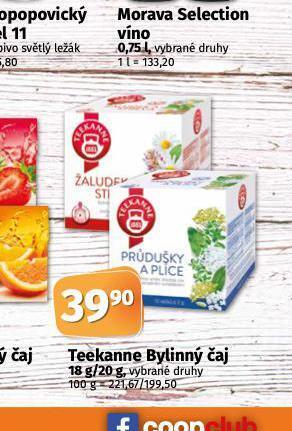 Coop Teekanne bylinný čaj nabídka