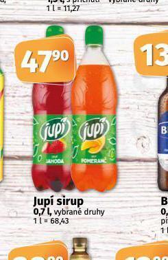 Coop Jupí sirup nabídka