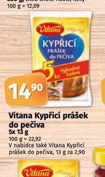 Coop Vitana kypřící prášek do pečiva nabídka