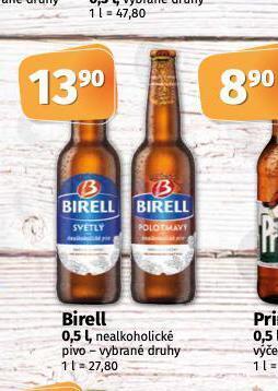 Coop Pivo birell nealko nabídka
