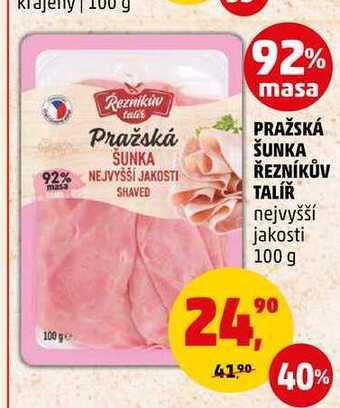 Penny Market Pražská šunka řezníkův talíř, 100 g nabídka